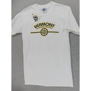 NWT Vermont Catamounts Basketball Short‎ Sleeve Tee Shirt (Men's Small) White